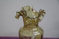 Antique Amber Glass Mary Gregory Vase 