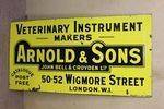Antique Arnold + Sons Veterinary Enamel Sign