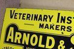 Antique Arnold + Sons Veterinary Enamel Sign
