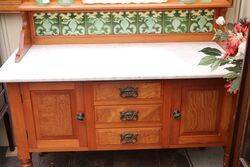 Antique Australian Marble Top Washstand 