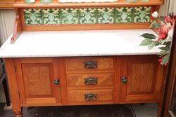 Antique Australian Marble Top Washstand 