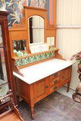 Antique Australian Marble Top Washstand 