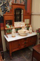 Antique Australian Marble Top Washstand 