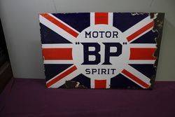 Antique BP Motor Spirit Double Sided Enamel Sign