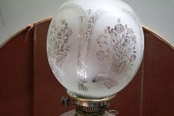 Antique Banquet Lamp on a Rare Corinthian Column 