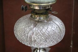 Antique Banquet Lamp on a Rare Corinthian Column 