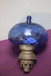 Antique Blue Glass Font With Original Single Burner  