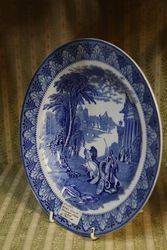 Antique Blue and White Cauldon Plate C1910 