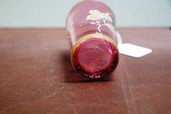 Antique Bohemian Ruby and Gold Glass Tumbler 