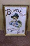 Antique Bovril Framed Pictorial Card Advertising Sign