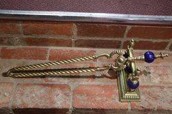 Antique Brass Chimney Fire Guard and Equipment 