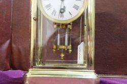 Antique Brass Crystal Regulator With Mercury Pendulum Carraige Clock