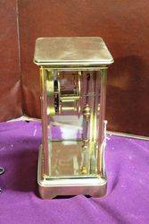 Antique Brass Crystal Regulator With Mercury Pendulum Carraige Clock