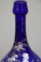 Antique Bristol Blue Mary Gregory Bottle Vase  