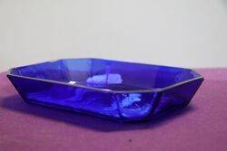 Antique Bristol Blue Mary Gregory Small Tray 