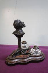 Antique Bronze Grotesque Gargoyle Desk set 