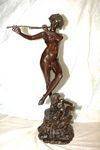 Antique Bronze of a Nude Maiden by A Cory
