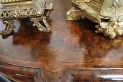 Antique Burr Walnut 4 Door Credenza 