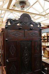 Antique Carved Oak Hallstand Complete with Drip Trays 