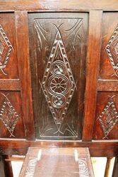 Antique Carved Oak Hallstand Complete with Drip Trays 