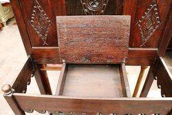 Antique Carved Oak Hallstand Complete with Drip Trays 