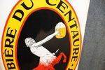 Antique Centaure Beer Post Mount Double Enamel Sign