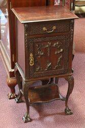 Antique Chippendale Style Bedside Cabinet 