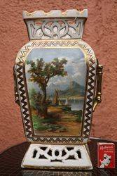 Antique Continental Hand Painted Vase C1870 