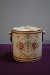 Antique Crown Devon Biscuit Barrel Fielding B C1915  