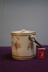 Antique Crown Devon Biscuit Barrel Fielding B C1915  