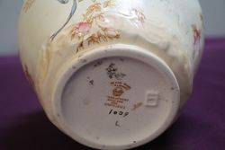 Antique Devon Ware Biscuit Barrel Fieldings C1915 