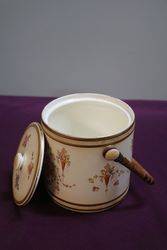 Antique Devon Ware Biscuit Barrel Spring Pattern Fielding C1915 