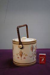 Antique Devon Ware Biscuit Barrel Spring Pattern Fielding C1915 