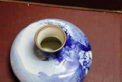Antique Doulton Blue Children Pancake Vase