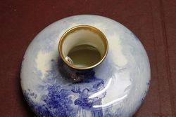 Antique Doulton Blue Children Pancake Vase