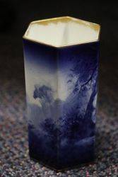 Antique Doulton Small Blue Children Vase 