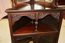 Antique Edwardian Louis Style Mahogany Corner Cabinet 