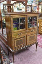 Antique Edwardian Mirror Back Parlour Cabinet