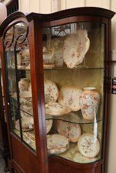 Antique Edwardian Walnut Display Cabinet  