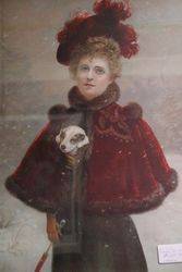 Antique Framed Print andquotA Lucky Dogandquot 