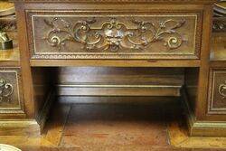 Antique French Carved Walnut Writing Desk 