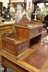 Antique French Carved Walnut Writing Desk 