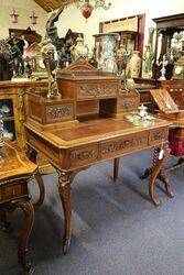 Antique French Carved Walnut Writing Desk 