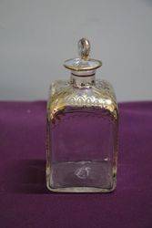 Antique French Gilt Scent Bottle + Stopper  