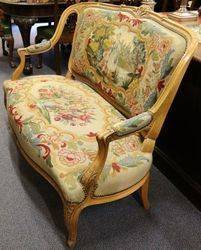 Antique French Oak Fauteuil SETTEE ONLY  C1885 