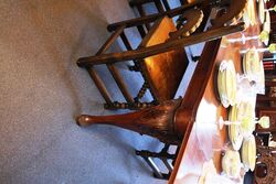 Antique French Walnut Drawer Leaf Table 