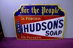 Antique Hudsonand96s Soap Enamel Sign