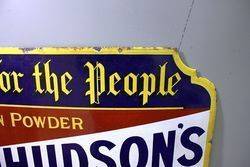 Antique Hudsonand96s Soap Enamel Sign