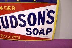 Antique Hudsonand96s Soap Enamel Sign