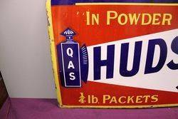 Antique Hudsonand96s Soap Enamel Sign